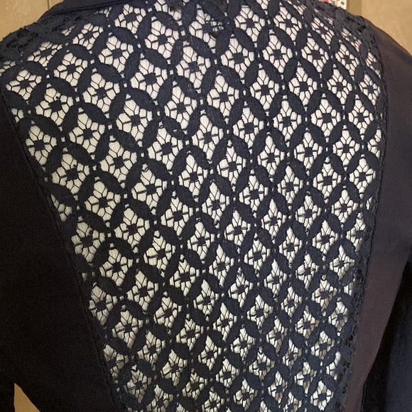 Navy medium blazer with Lacy back - Picture 6 of 8